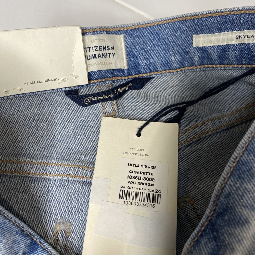 CITIZENS OF‎ HUMANITY SKYLA MID RISE CIGARETTE LEG JEANS Premium Vintage Sz 24 - Picture 15 of 16